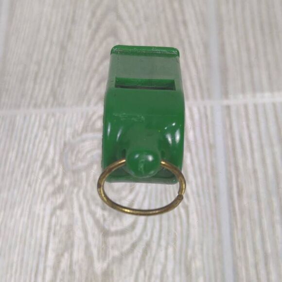 Vintage Girl Scouts of America Plastic Whistle Green with Cork Ball Inside - Picture 6 of 10